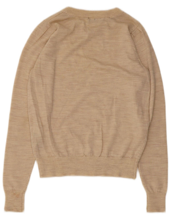 Selected Femme Damen-Pullover mit U-Boot-Ausschnitt, UK 6, XS, Beige, Wolle