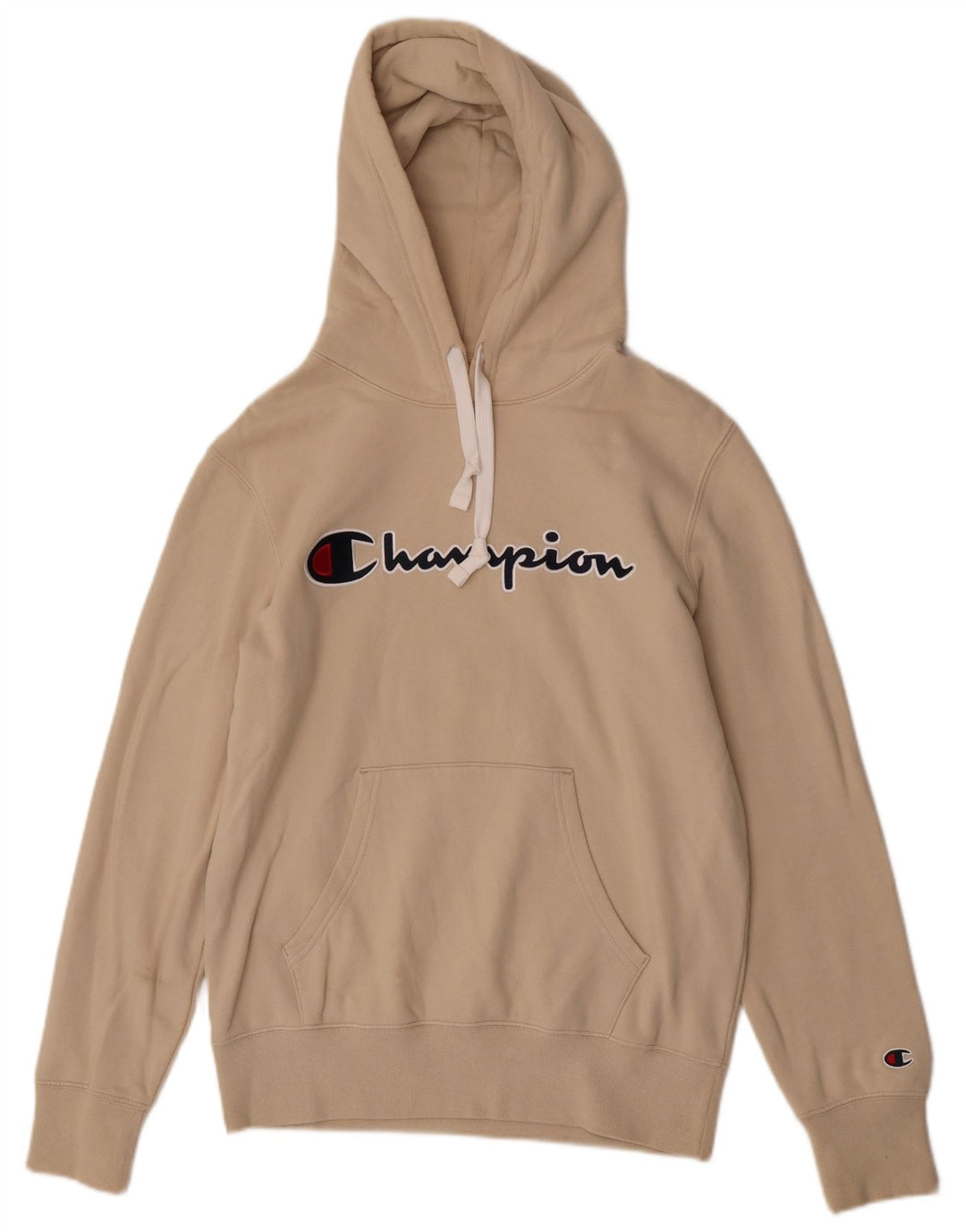 Champion Herren-Kapuzenpullover mit Grafik, reguläre Passform, mittelbeige Baumwolle