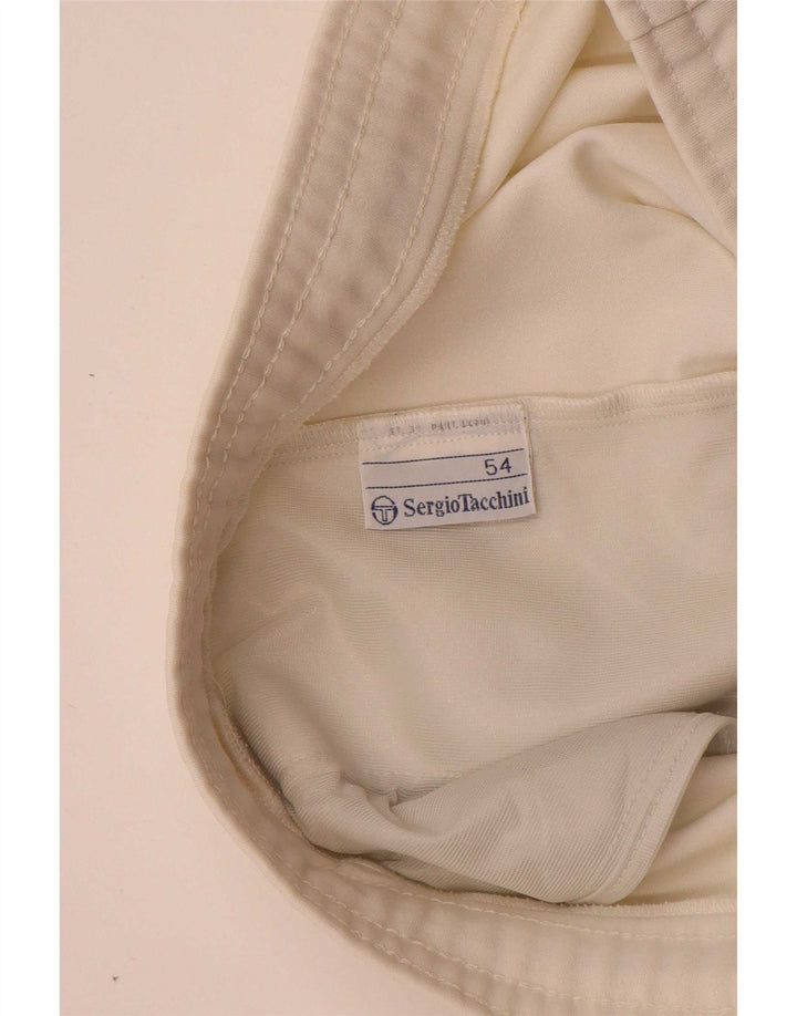 Sergio Tacchini Herren Graphic Sport Shorts IT 54 XL Weiß Polyester