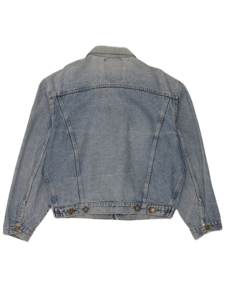 Carrera Herren Distressed Jeansjacke UK 36 Small Blau Baumwolle