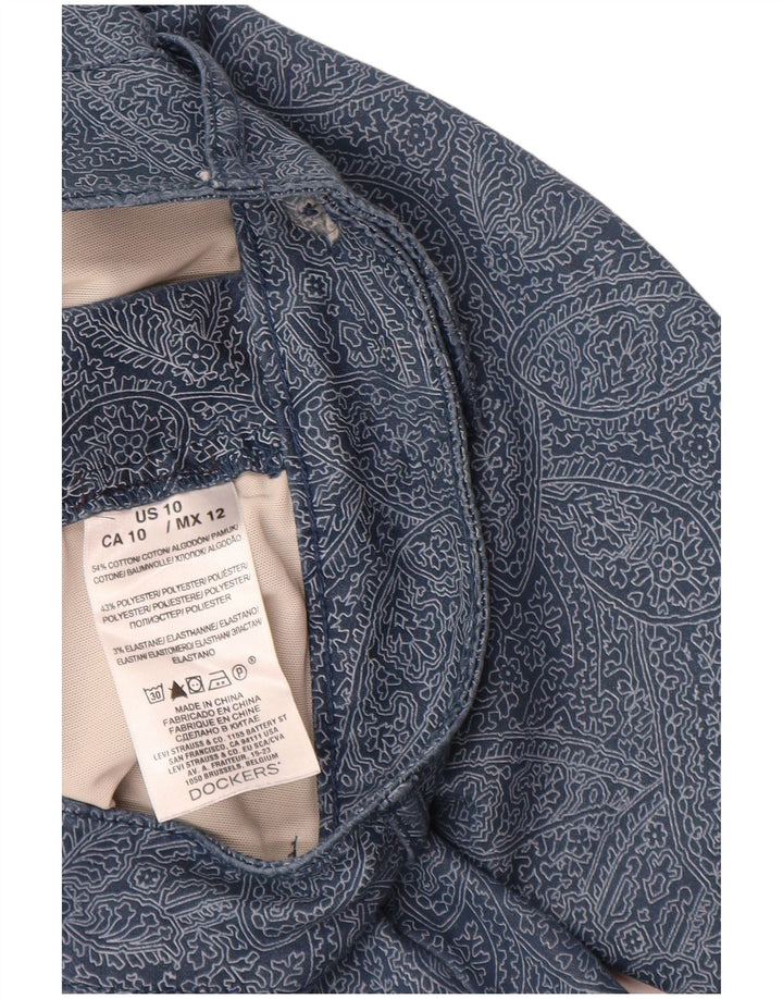 DOCKERS Damen Caprihose US 10 Large W30 L20 Marineblau Paisley