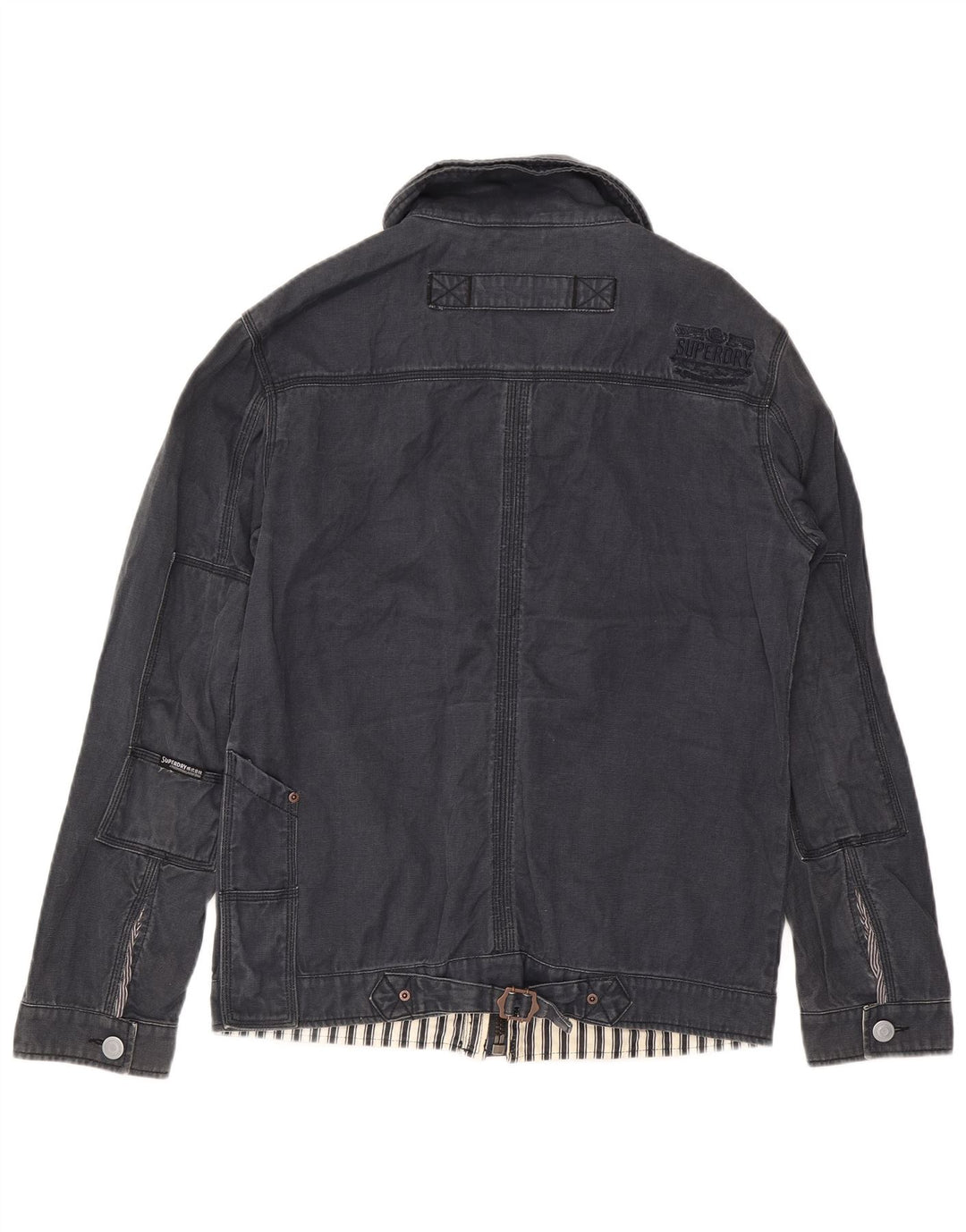 Superdry Herren Utility Jacke UK 42 XL Marineblau Baumwolle