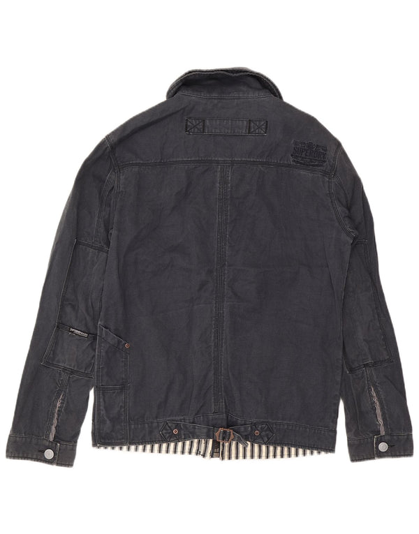 Superdry Herren Utility Jacke UK 42 XL Marineblau Baumwolle