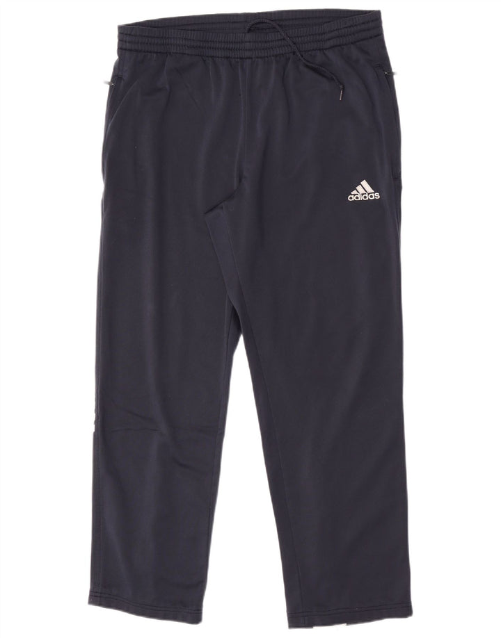 Adidas Herren-Trainingsanzug, UK, 38/40, mittelgraues Colourblock-Polyester