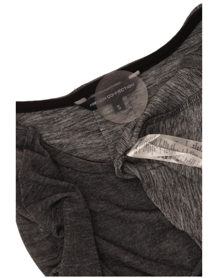 FRENCH CONNECTION Damen-Top, 3/4-Ärmel, Größe S, UK 10, Grau, Polyester