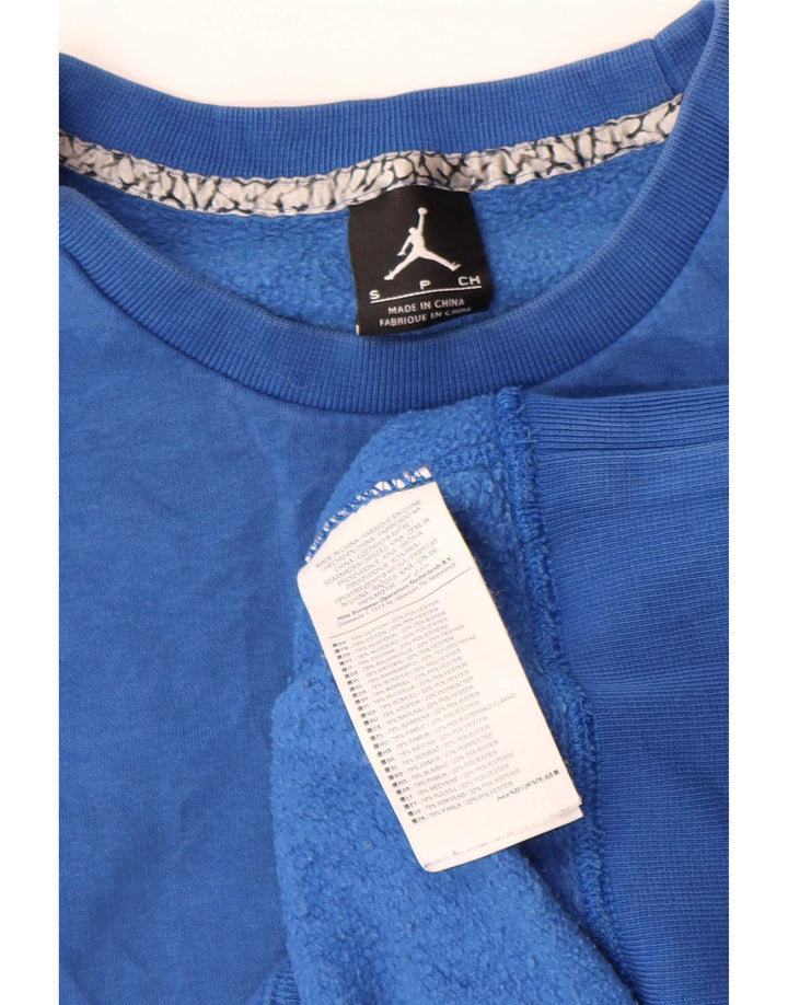 Jordan Herren-Sweatshirt mit abstraktem Muster, klein, aus blauer Baumwolle