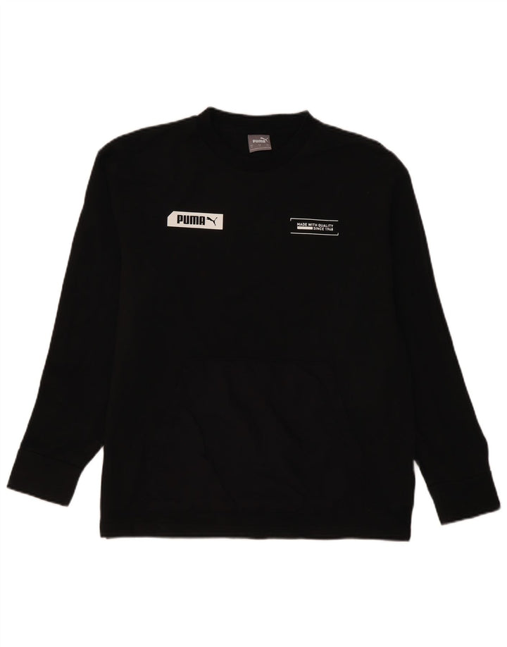 Puma Herren Grafik-Sweatshirt-Pullover, klein, schwarze Baumwolle