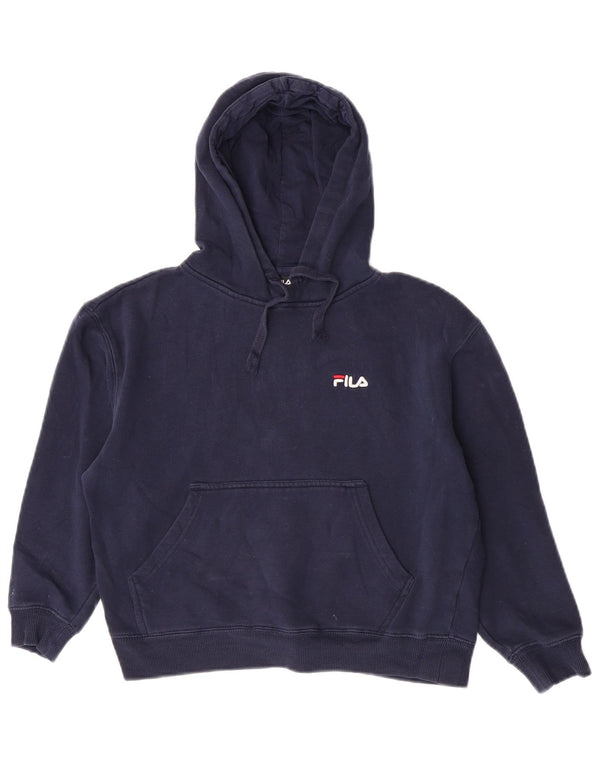 Fila Kapuzenpullover für Jungen, 10–11 Jahre, mittelmarineblaue Baumwolle