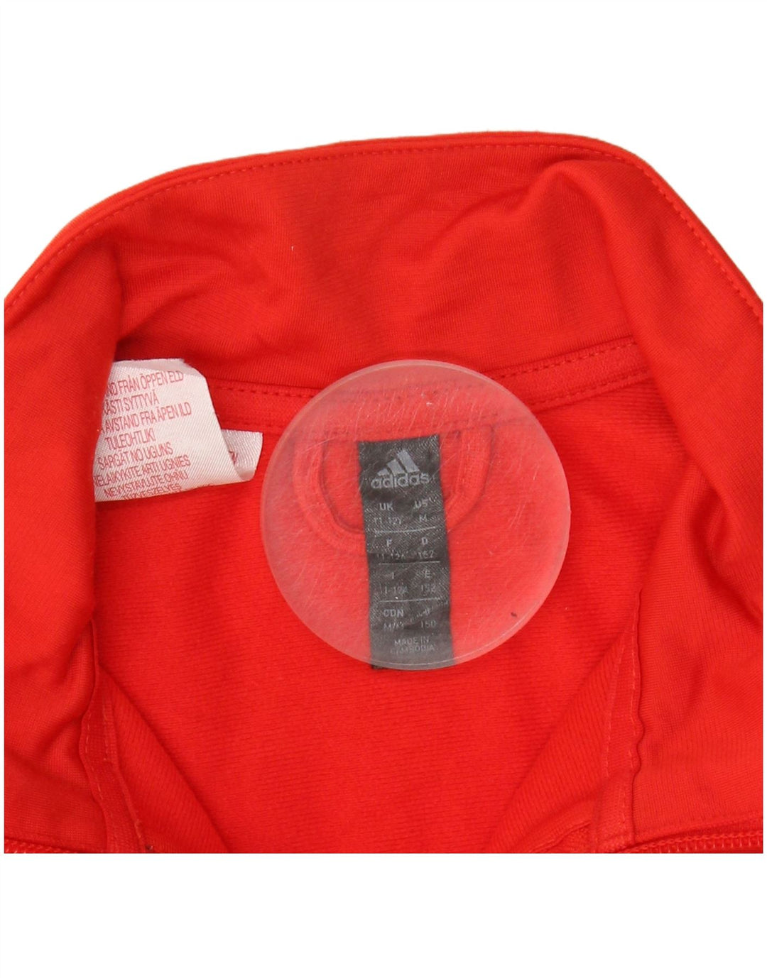 ADIDAS Boys Tracksuit Top Jacket 11-12 Years Red