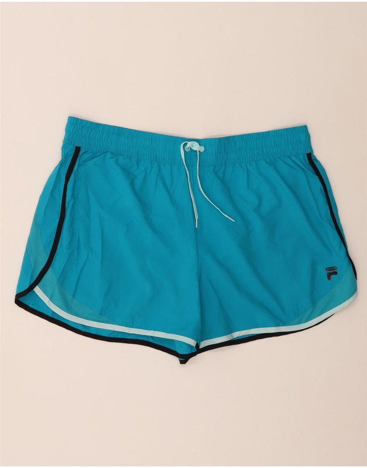 Fila Damen Sportshorts UK 18 XL Blau Polyester