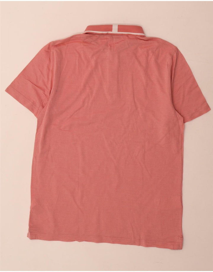 Ted Baker Herren-Poloshirt, Größe 2, klein, rosa Baumwolle