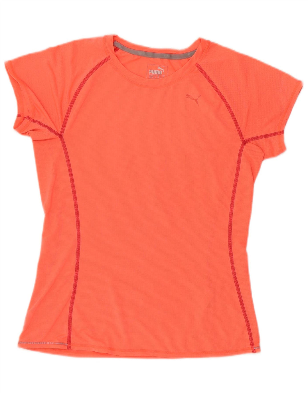 PUMA Damen T-Shirt Top UK 8 Small Orange Polyester