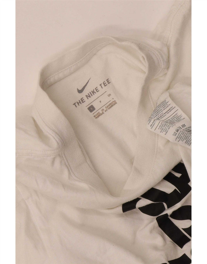 Nike Herren-T-Shirt mit Grafik, Größe S, weiße Baumwolle