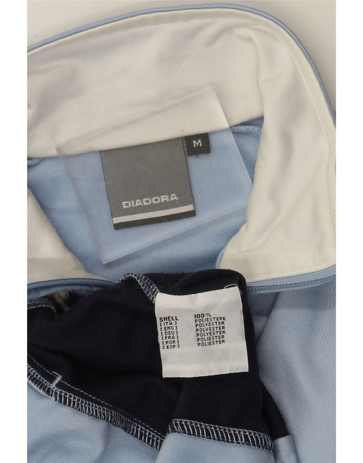 Diadora Damen-Trainingsanzug-Top-Jacke aus mittelblauem Colourblock-Polyester