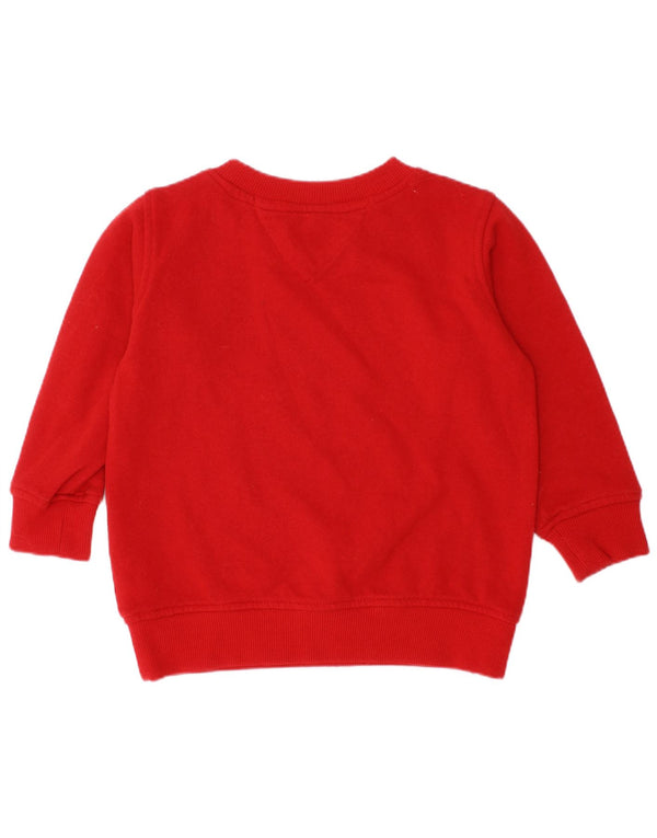 Tommy Hilfiger Baby-Mädchen-Sweatshirt mit Grafik, 18–24 Monate, rote Baumwolle