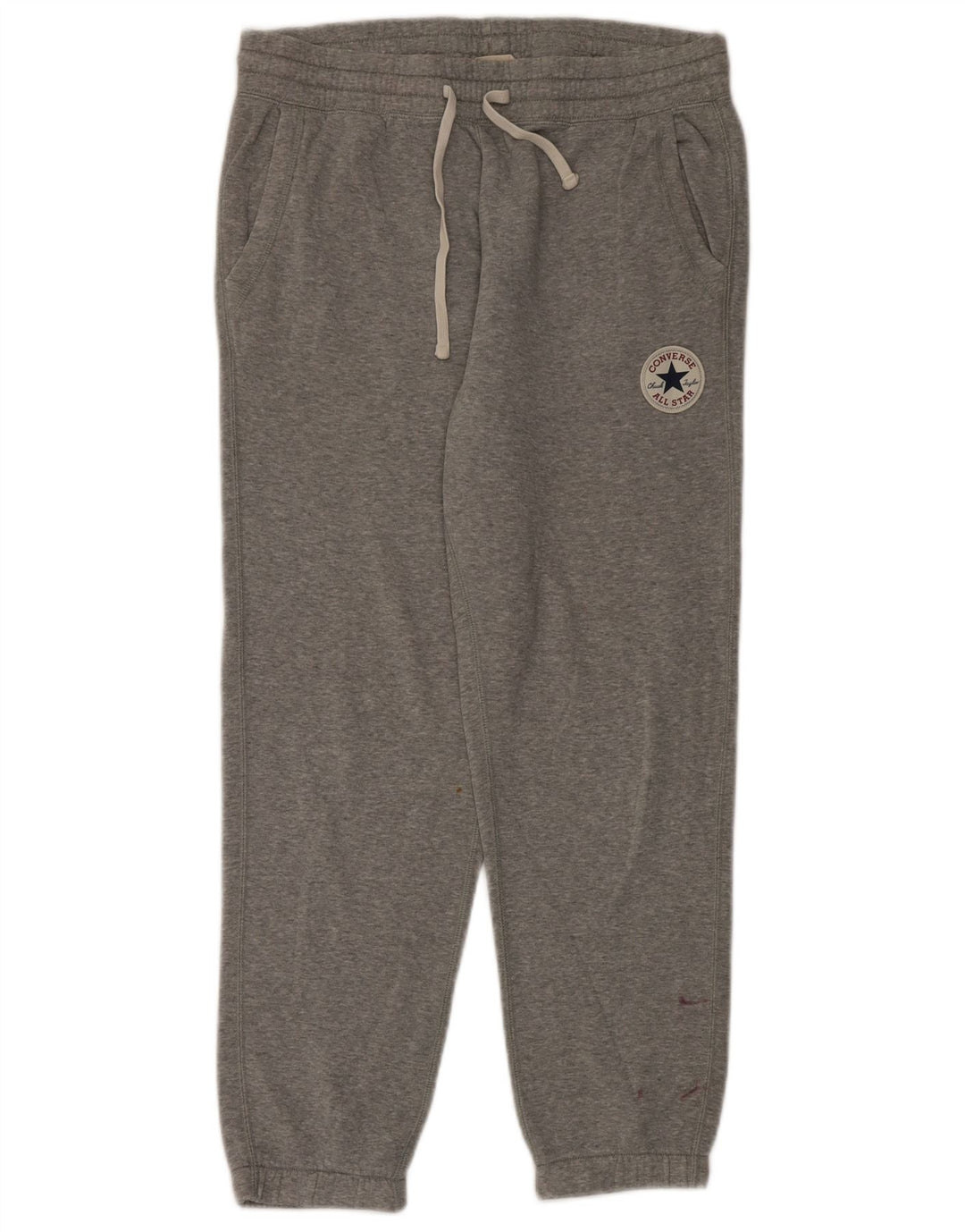 Converse Herren-Trainingshose, Jogginghose, mittelgraue Baumwolle