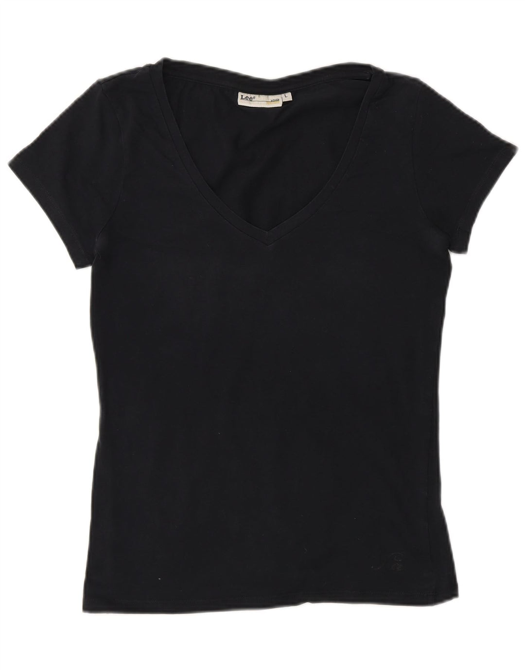 Lee Damen T-Shirt Top UK 14 Large Schwarz