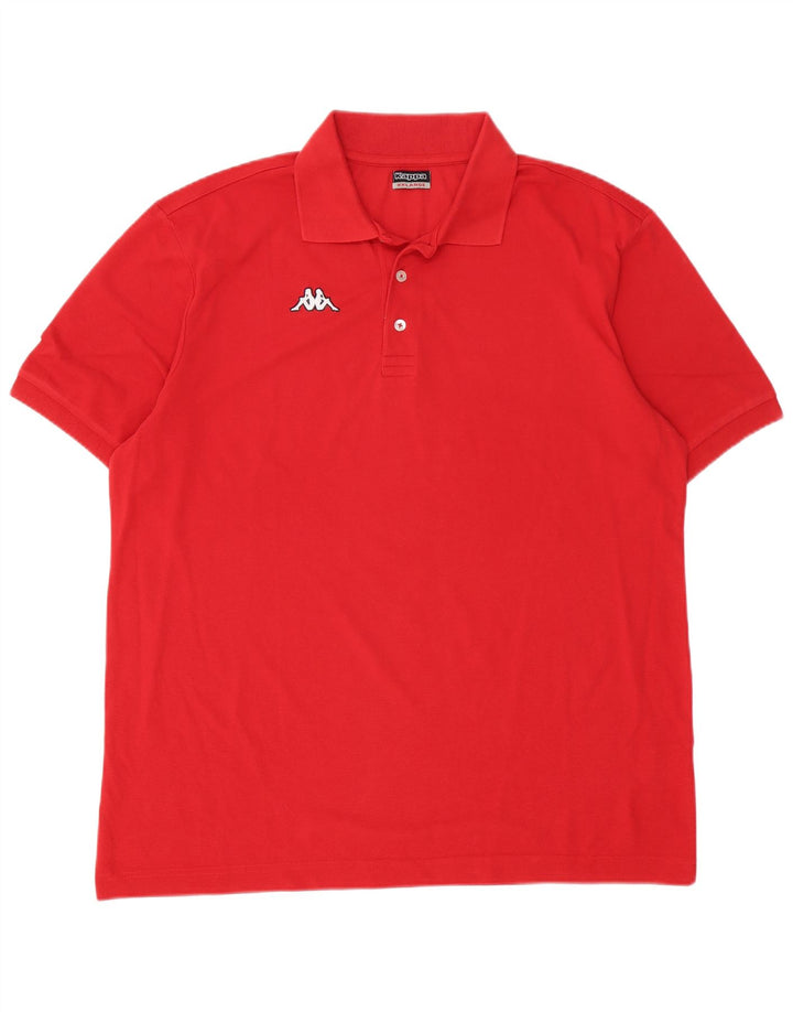Kappa Herren Poloshirt 2XL Rote Baumwolle