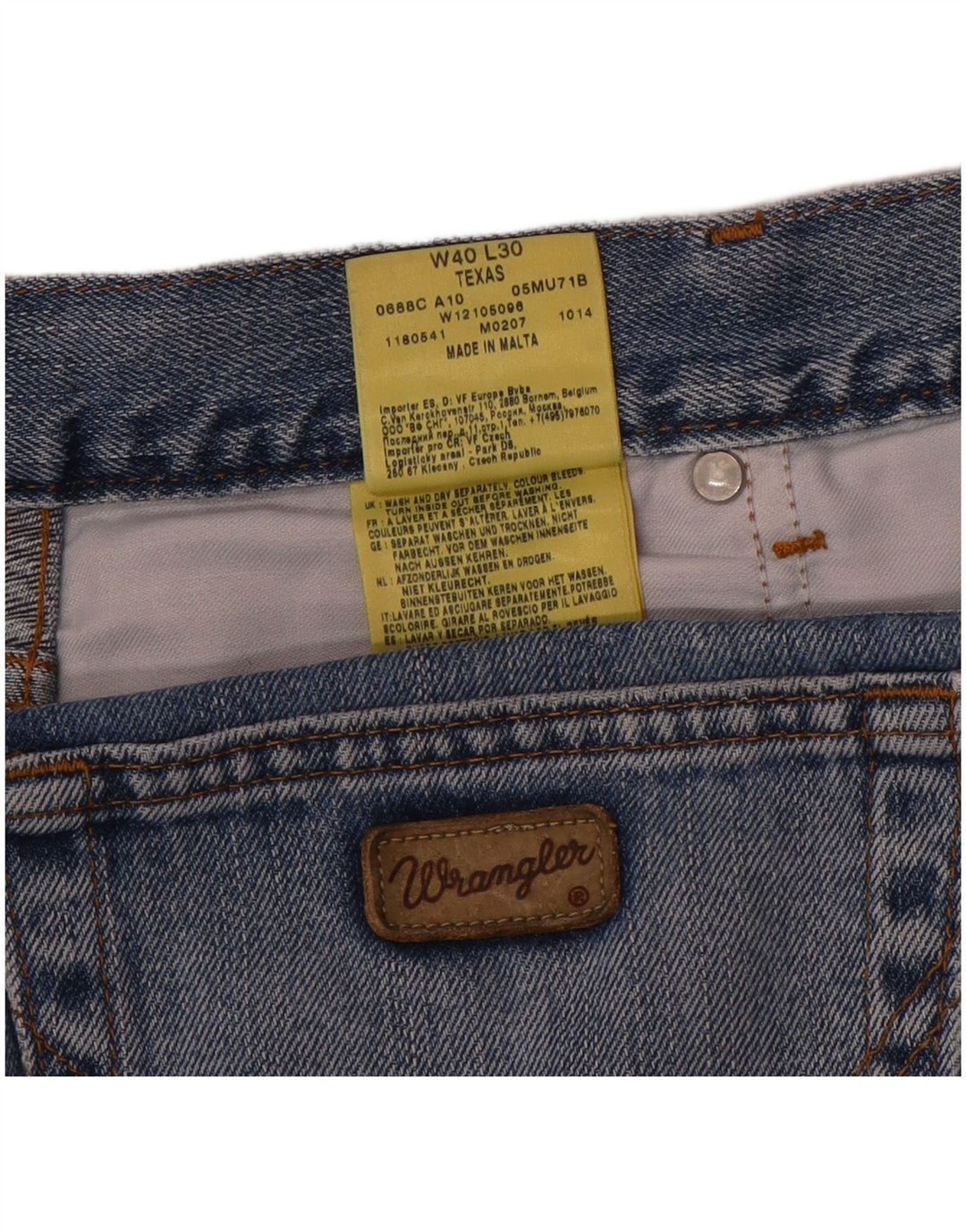 Wrangler Herren Texas Straight Jeans W40 L30 Blaue Baumwolle