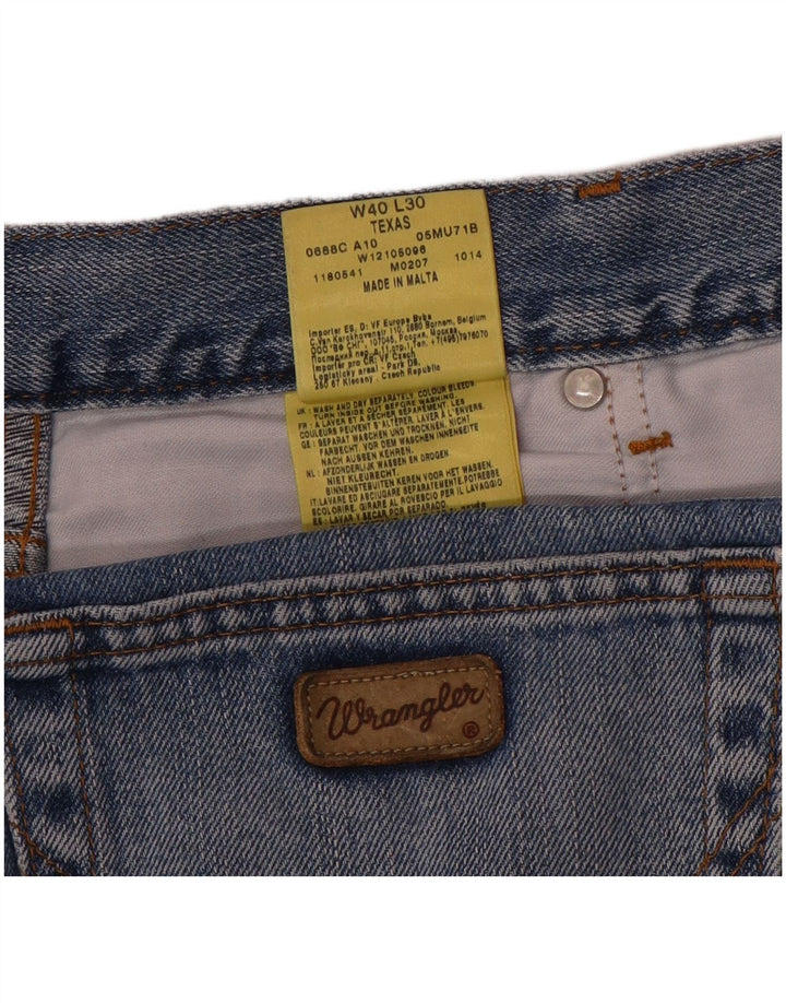 Wrangler Herren Texas Straight Jeans W40 L30 Blaue Baumwolle