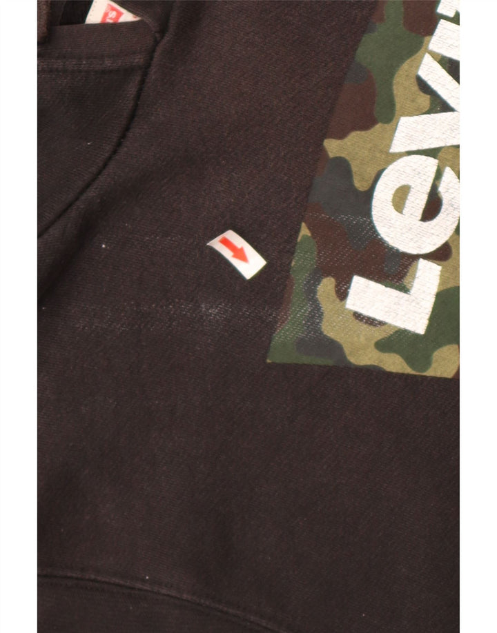 Levi's Herren-Kapuzenpullover mit Grafik, mittelschwarz, Baumwolle