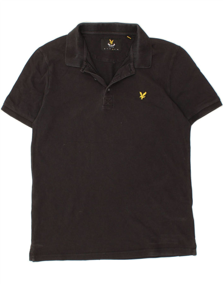 LYLE & SCOTT Mens Polo Shirt Large Black Cotton Vintage Lyle & Scott and Second-Hand Lyle & Scott from Messina Hembry 