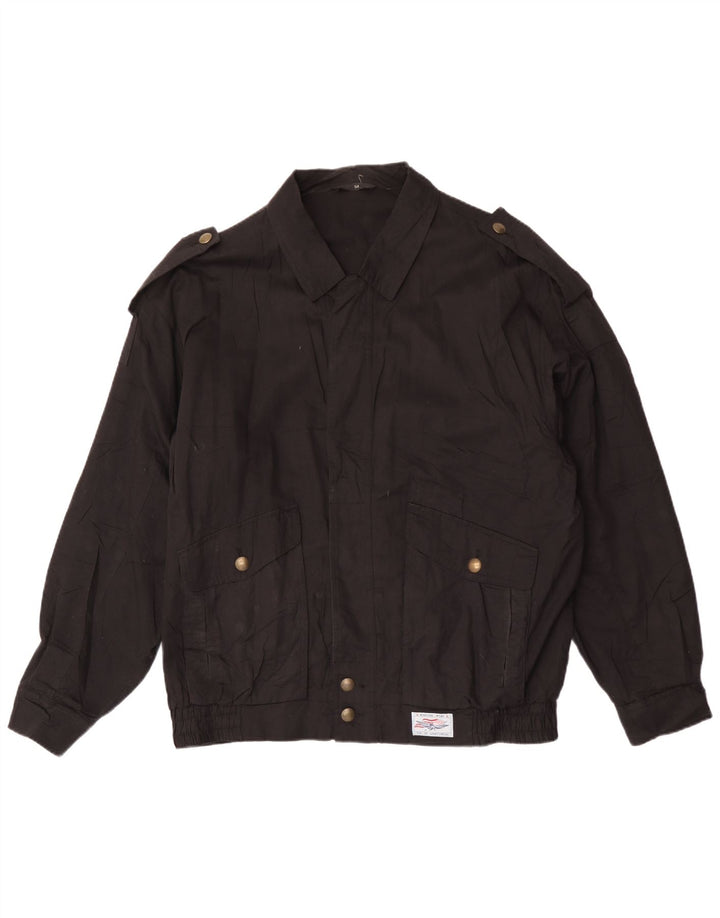 C & A Herren-Militär-Bomberjacke, EU 54, 2XL, schwarze Baumwolle