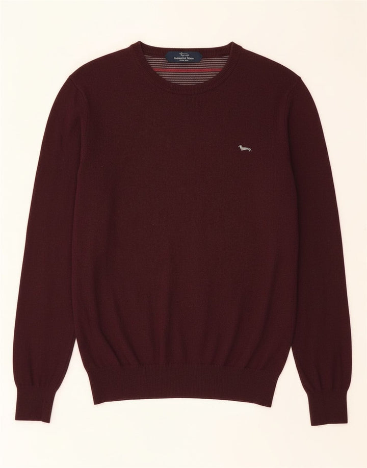 Harmont & Blaine Herren-Pullover mit U-Boot-Ausschnitt, klein, kastanienbraune Wolle