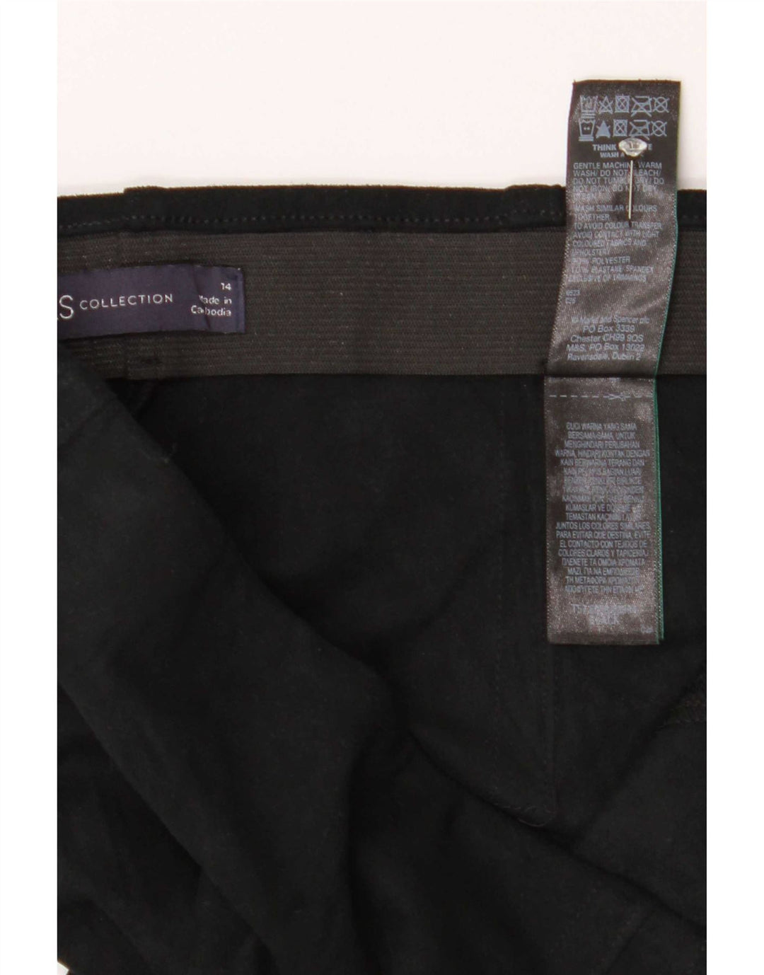 Marks & Spencer Damen Leggings UK 14 Large Schwarz Polyester