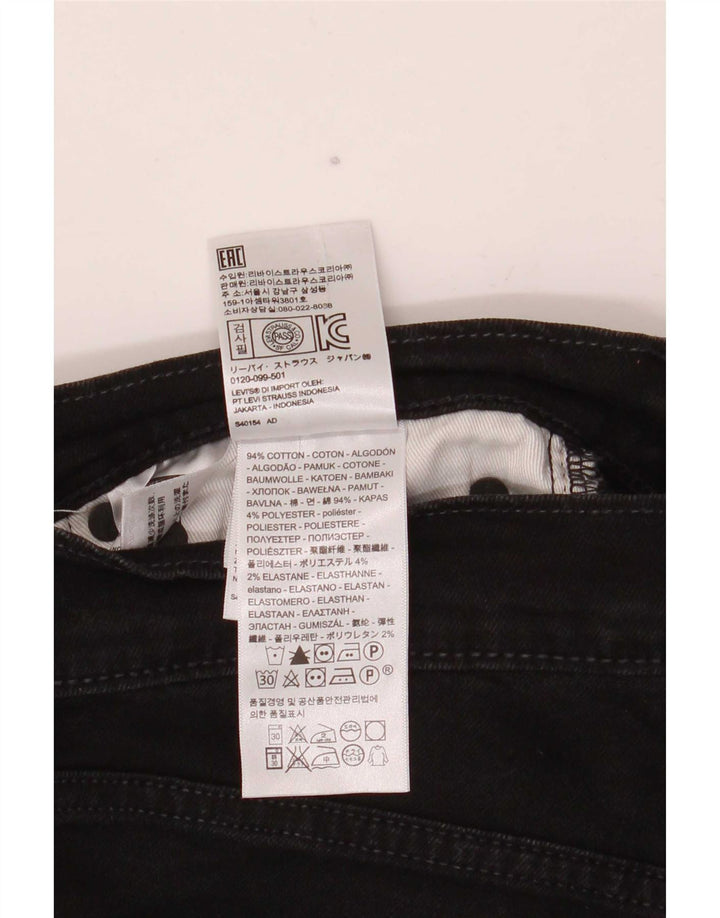 Levi's Herren 511 Slim Jeans W32 L29 schwarze Baumwolle