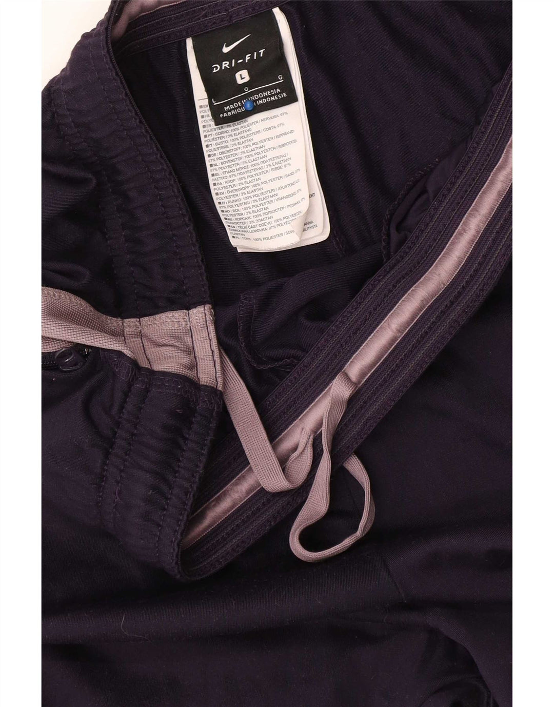 Nike Damen-Trainingshose, UK 14, Größe L, Marineblau, Farbblock-Polyester