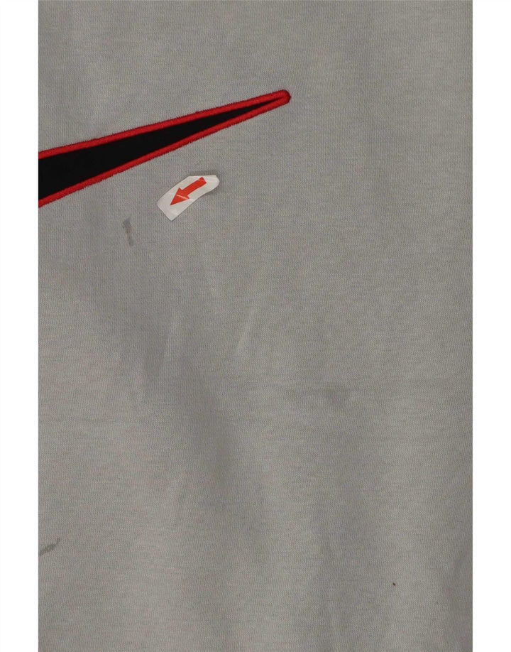Nike Herren-Sweatshirt mit Grafik, groß, graue Farbblock-Baumwolle