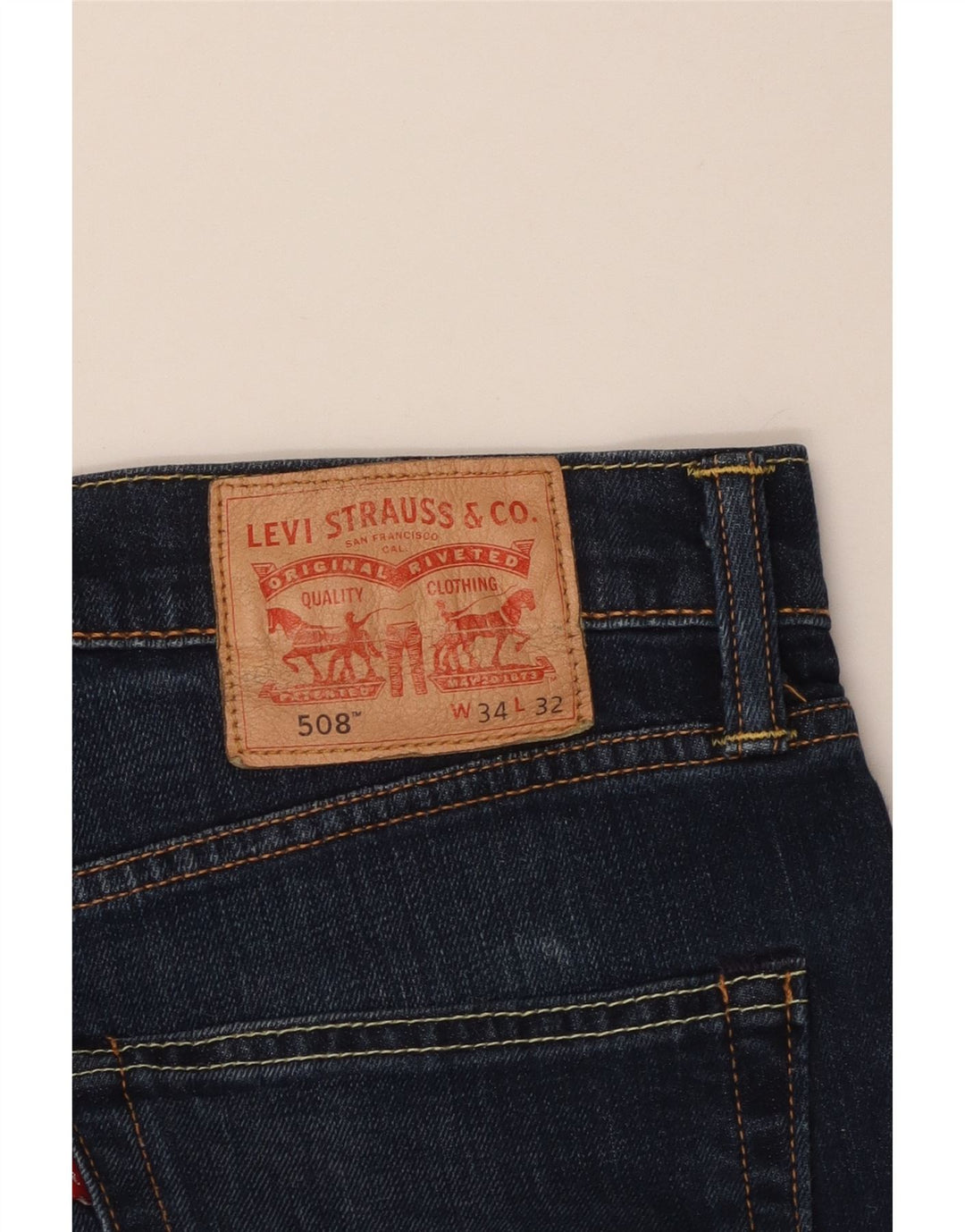 Levi's Herren 508 Cropped Tapered Jeans W34 L25 Blau