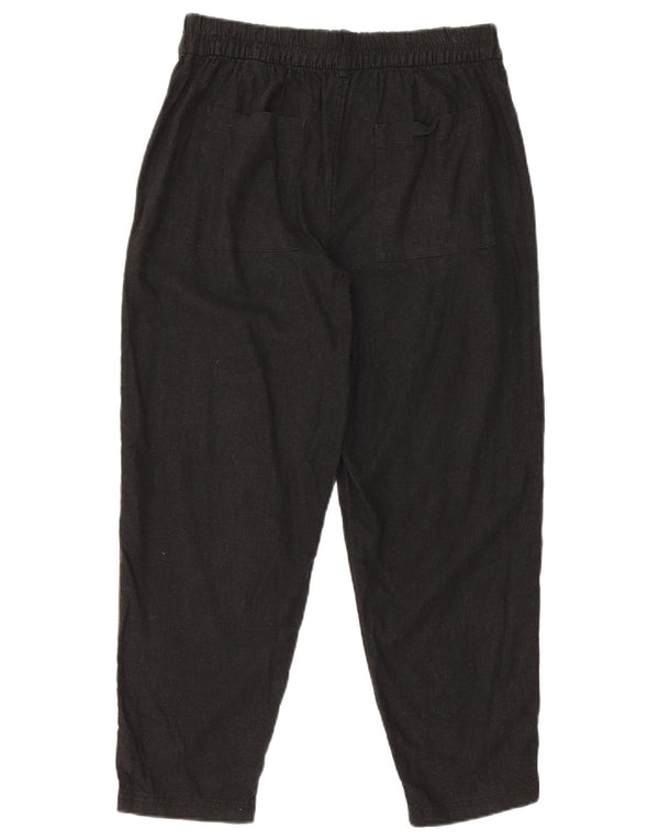 Marks & Spencer Damen Tapered Cropped-Hose UK 10 Small W30 L24 Schwarz