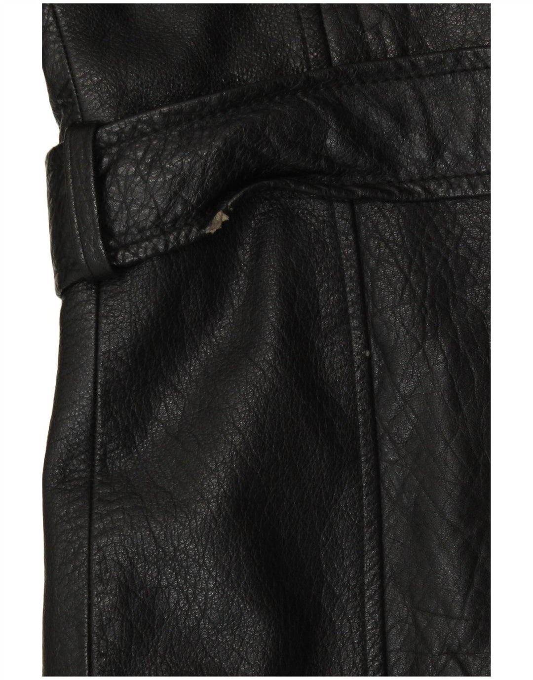 Carnaby Street Herren Zweireihige Lederjacke UK 38 Medium Schwarz