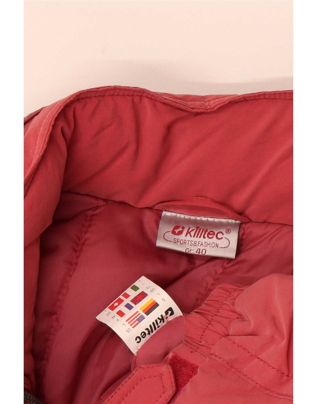 Killtec Damen-Skioverall mit grafischer Kapuze, Größe 42, mittelrosa, geblümt