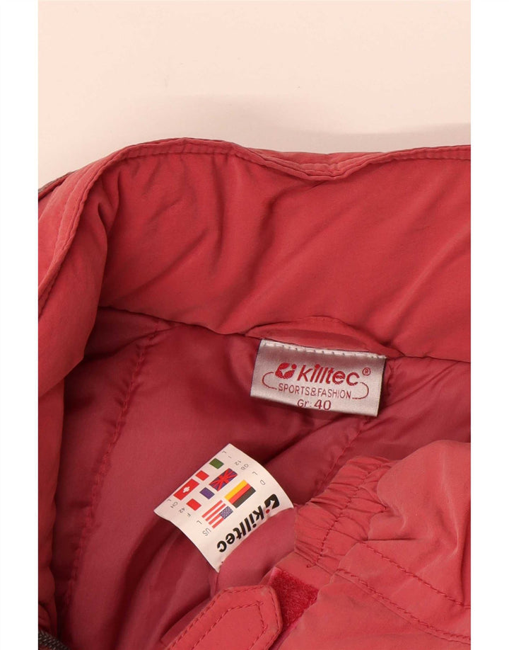 Killtec Damen-Skioverall mit grafischer Kapuze, Größe 42, mittelrosa, geblümt