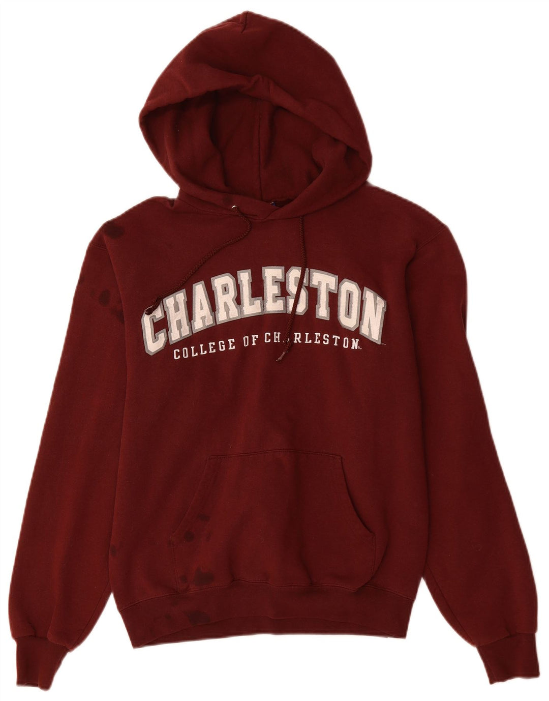 CHAMPION Herren Charleston Graphic Hoodie Pullover Kleine Burgunderrote Baumwolle