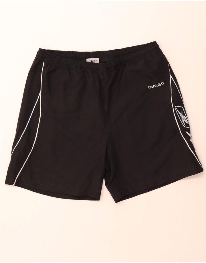 REEBOK Herren Graphic Sport Shorts Large Schwarz Polyester