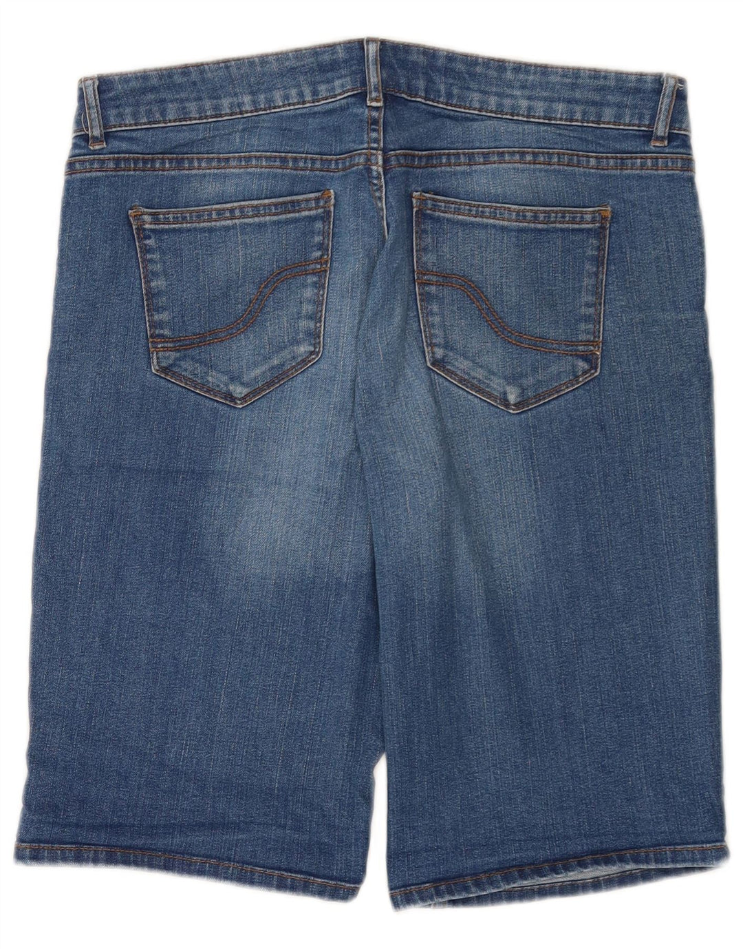 Fat Face Damen Denim-Bermudashorts UK 12 Medium W32 Blaue Baumwolle