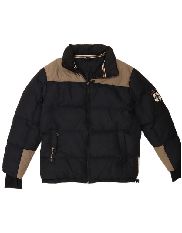 KINGSLAND Wattierte Herrenjacke UK 42 XL Marineblaues Colourblock-Polyester