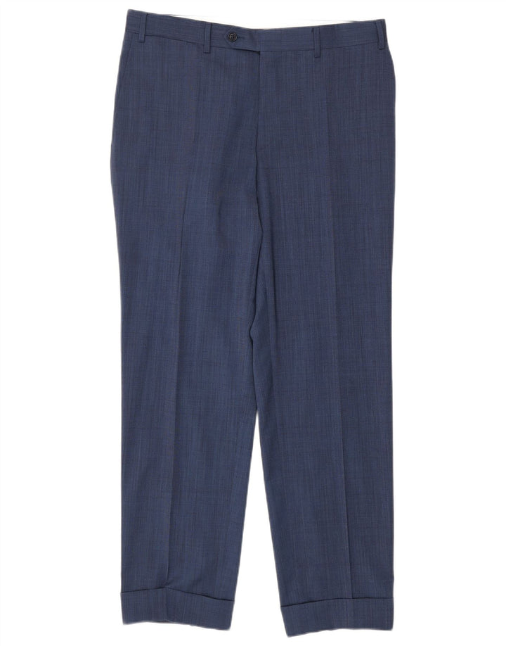 Canali Herren-Anzug mit 2 Knöpfen, 2-teilig, IT 50, Größe L, W34, L30, marineblaue Wolle