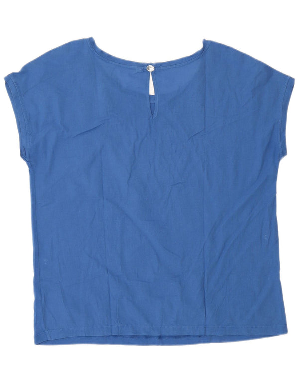 Benetton Damen-Blusenoberteil, UK-Größe 46, Größe L, Blau
