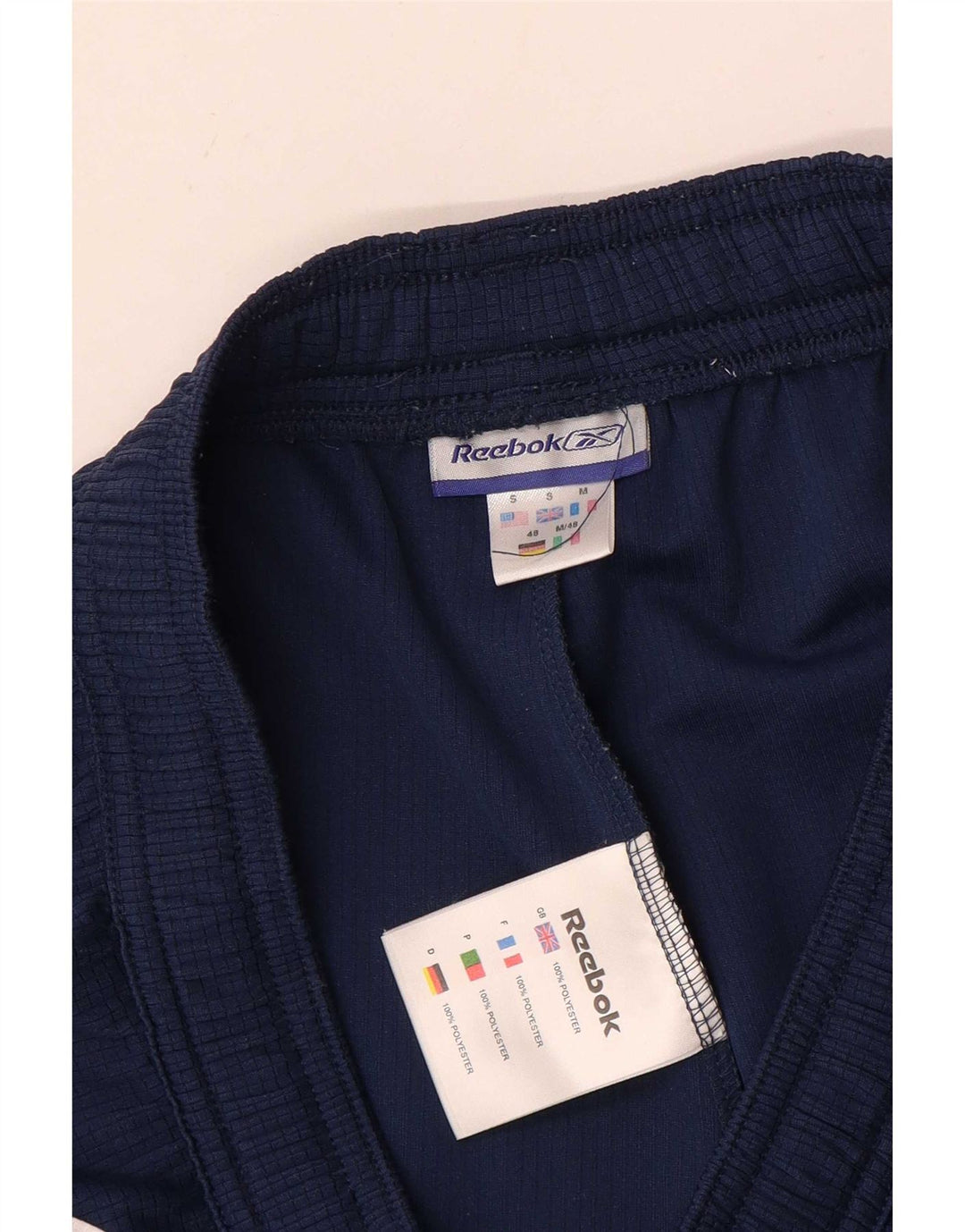 Reebok Herren-Sportshorts, klein, marineblau, Polyester
