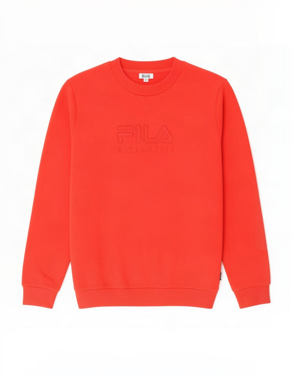Fila Damen Grafik-Sweatshirt-Pullover UK 16 Große rote Baumwolle