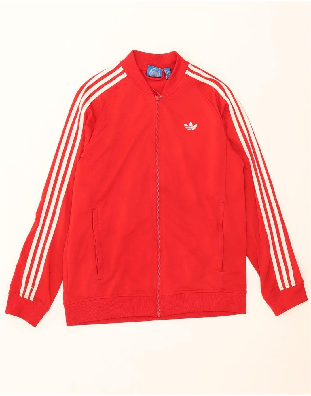 ADIDAS Herren-Trainingsanzug-Top-Jacke, großes rotes Polyester