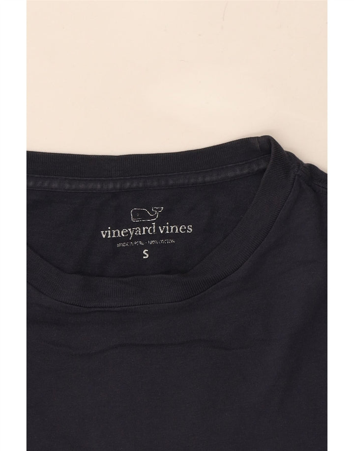 VINEYARD VINES Mens Graphic Top Long Sleeve Small Navy Blue Cotton Vintage Vineyard Vines and Second-Hand Vineyard Vines from Messina Hembry 