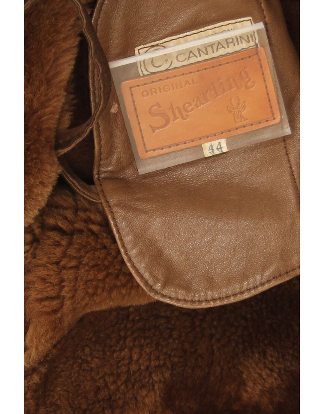 Vintage Damen Shearling Mantel IT 44 Mittelbrauner Shearling Classic