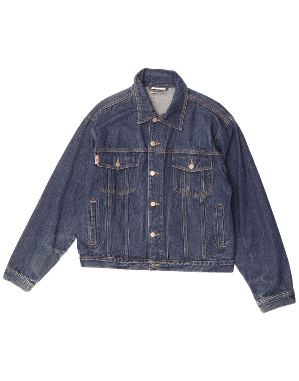 Giani Feroti Herren Jeansjacke UK 38 Mittelblaue Baumwolle