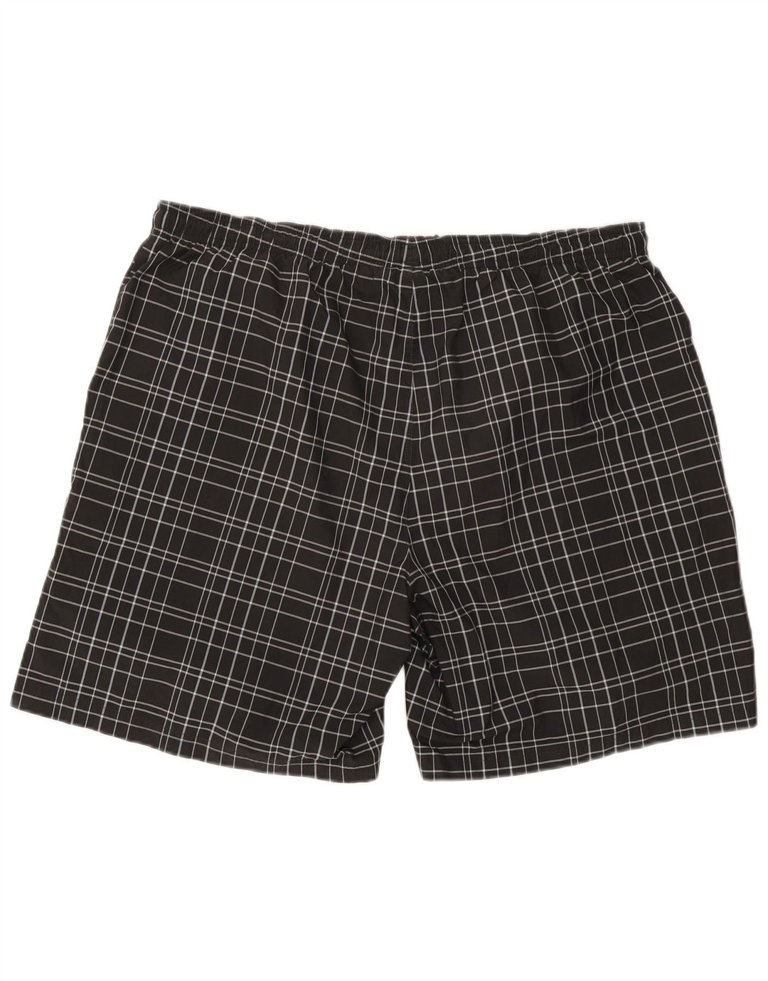 Reebok Herren Badeshorts 2XL Schwarz kariertes Polyester